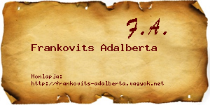 Frankovits Adalberta névjegykártya